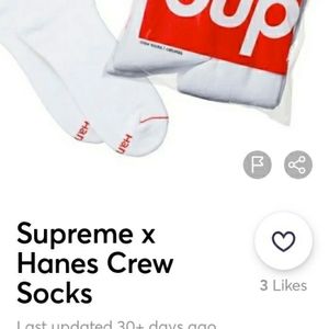 New supreme hanes socks white ss21 new this week